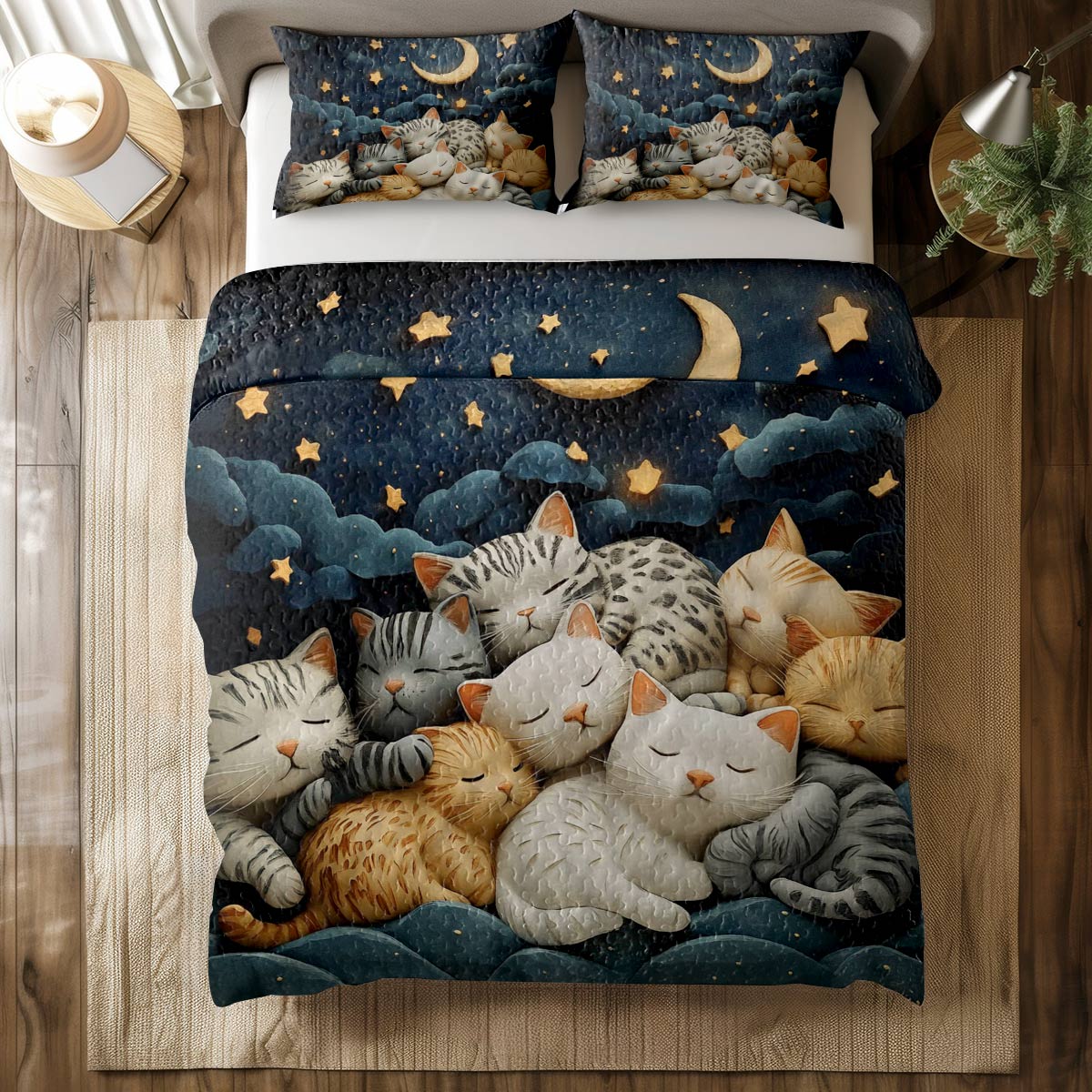 Shineful All Season Quilt 3-Piece Set Purrfect Sleep