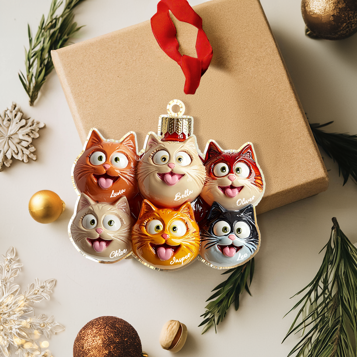 Shineful Personalized 2D Acrylic Ornament My Kitty Crew