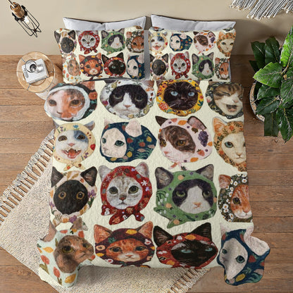 Shineful All Season Quilt 3-Piece Set Cat-tastic Collection