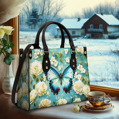 Shineful Leather Bag Frosty Winter Butterfly