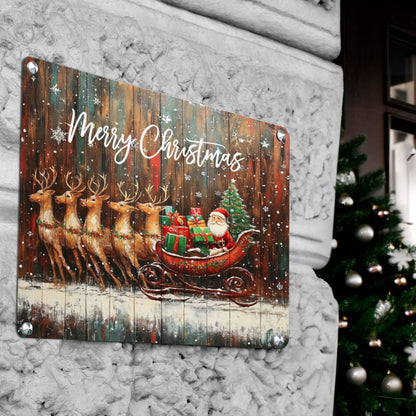 Shineful 2D Flat Print Metal Sign Old Remember Merry Christmas