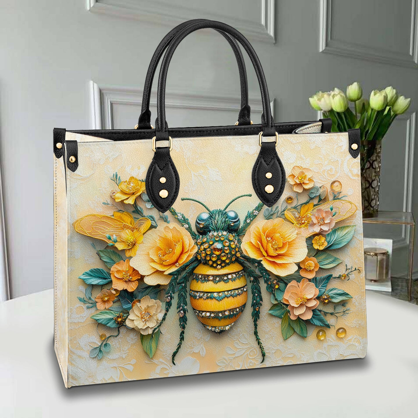 Shineful Leather Bag Bee Chic