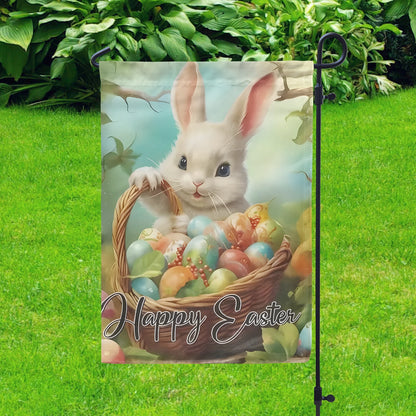 Shineful Garden Flag 12" x 18" Springtime Bunny Bliss