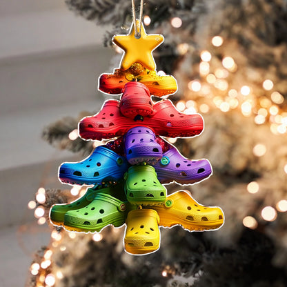 Shineful 2D Acrylic Ornament Colorful Croc Tree