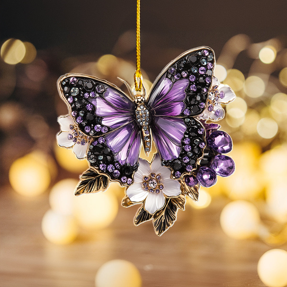 Shineful 2D Acrylic Ornament Diamond Butterfly