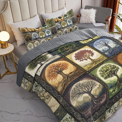 Shineful All Season Quilt 3-Piece Set - Celtic Tree of Life