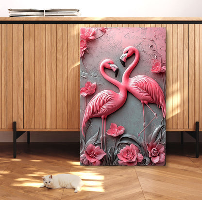 Shineful 2D Metal Sign Pink Flamingo