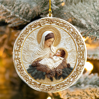 Shineful 2D Acrylic Ornament - Mother’s Embrace: Mary & Jesus