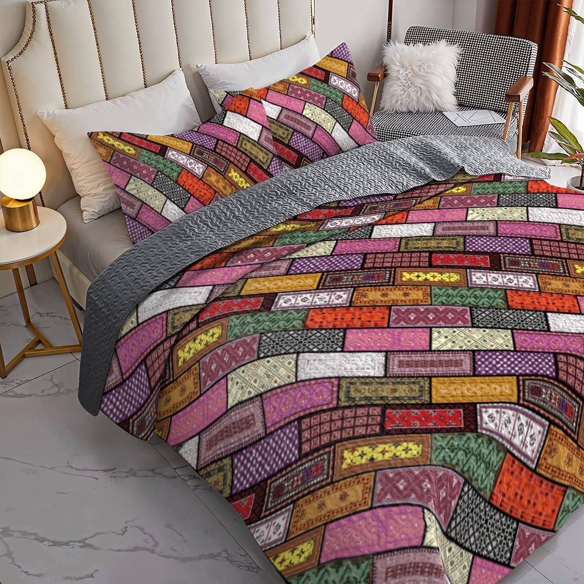 Boho Dreamscape Shineful All Season Quilt 3-Piece Set