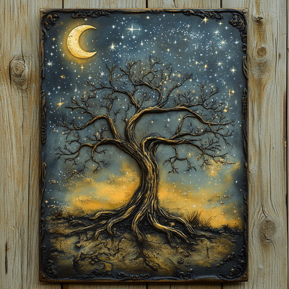 Shineful 2D Metal Sign Celestial Tree of Life