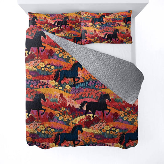 Shineful All Season Quilt 3-Piece Set Equestrian Dreams