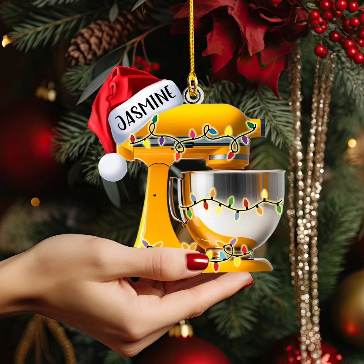 Shineful 2D Acrylic Ornament Personalized Christmas Mixer