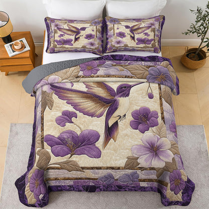 Shineful All Season Quilt 3-Piece Set Hummingbird Dreams