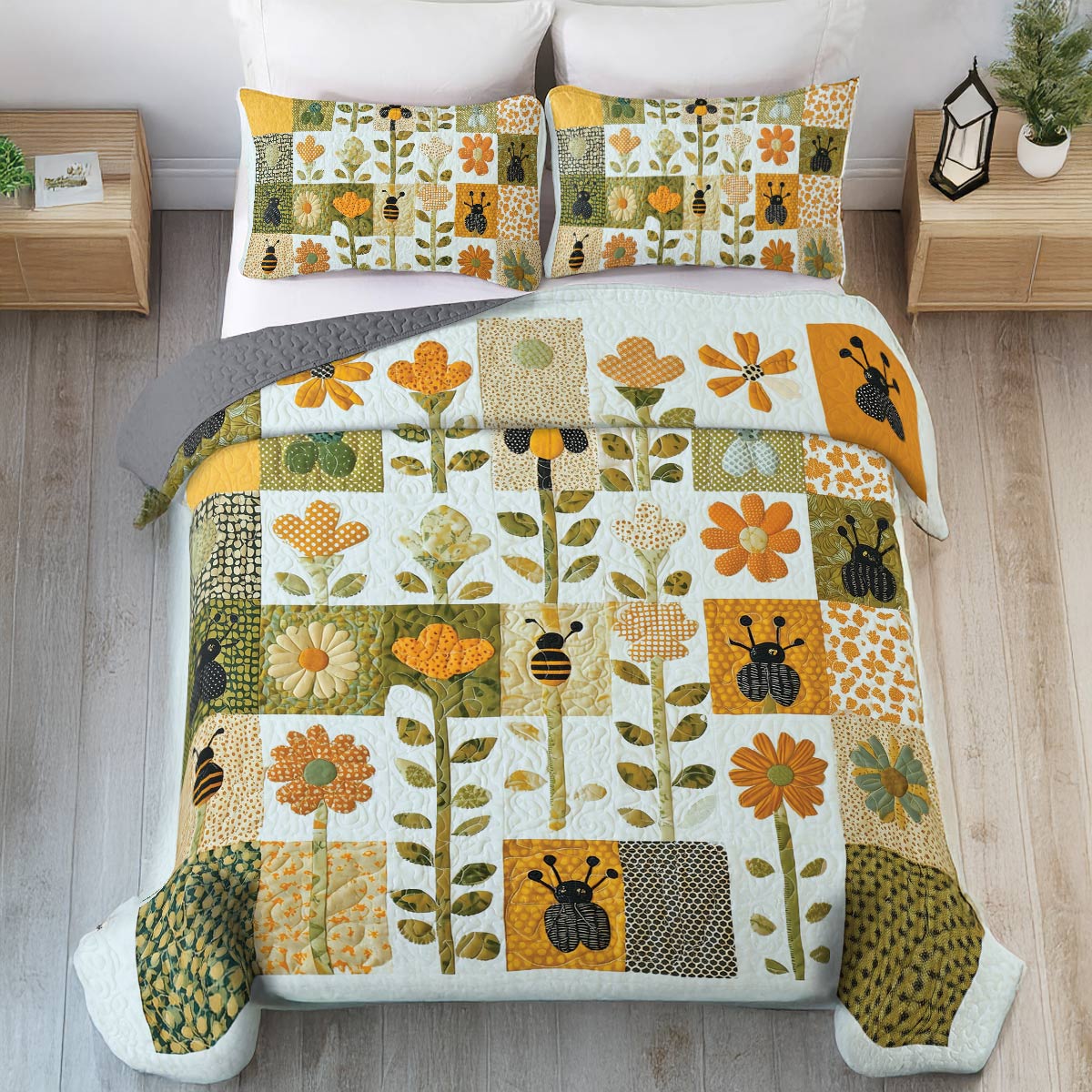 Shineful All Season Quilt 3-teiliges Set - Bloom &amp; Buzz 