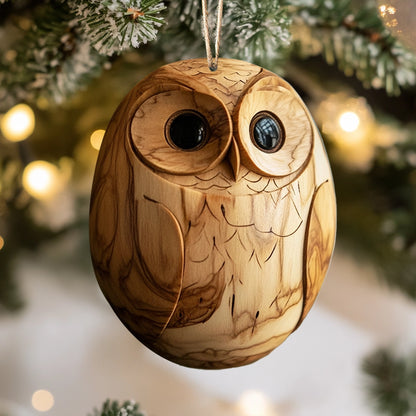 Shineful 2D Acrylic Ornament Whimsical Woodland Owls Set