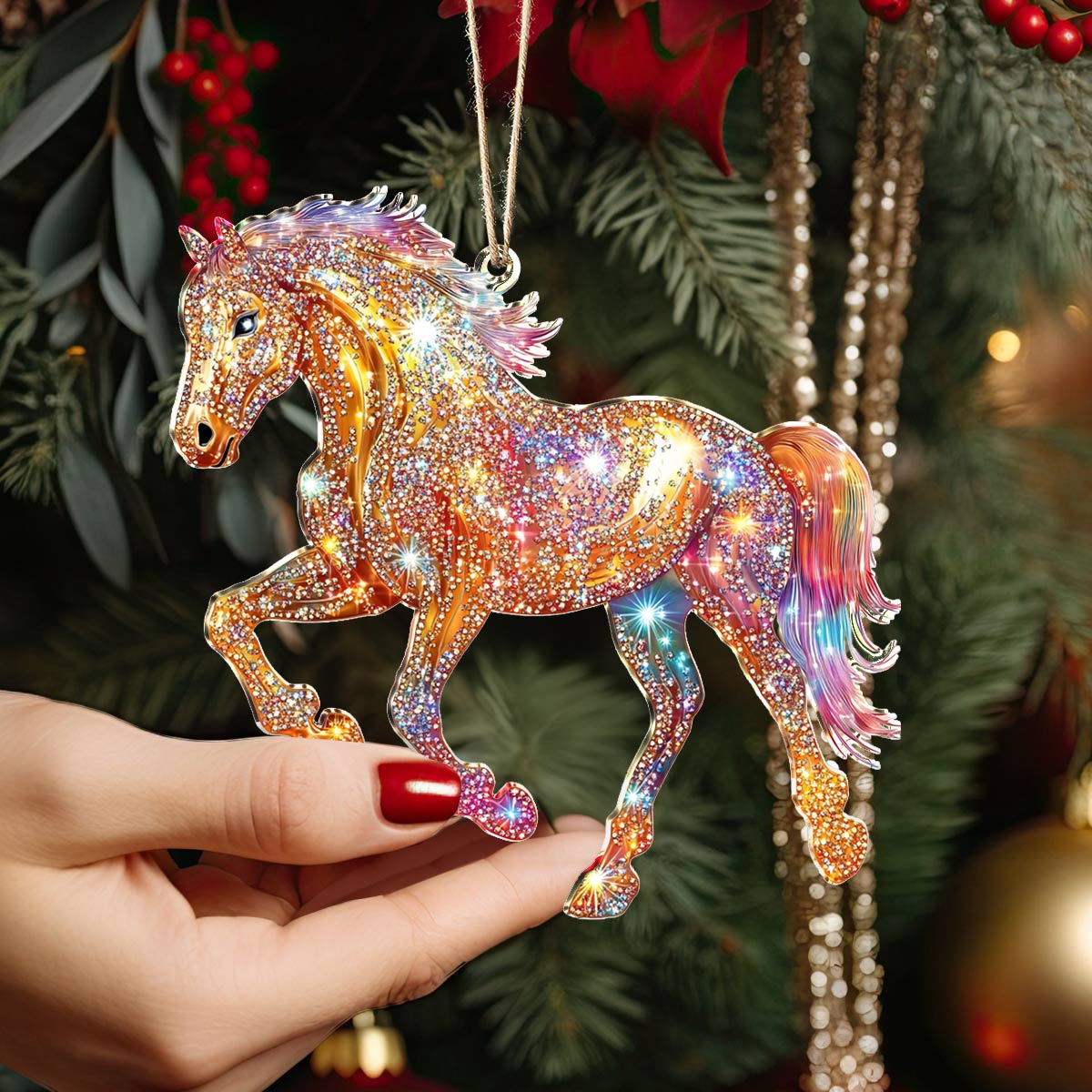 Shineful 2D Acrylic Ornament  Illuminated Unicorn