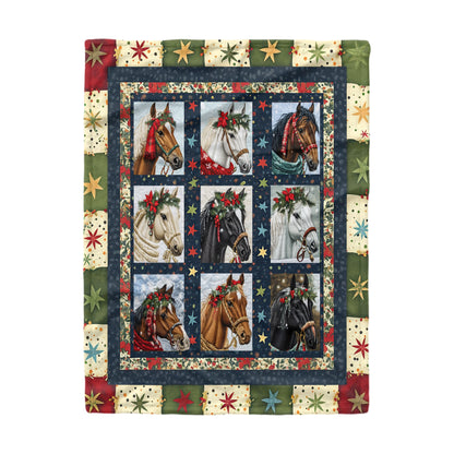 Shineful Fleece Blanket  Starlit Horse Holiday