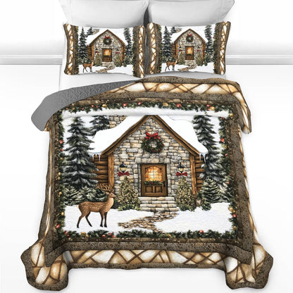 Shineful All Season Quilt 3-Piece Set Cozy Cabin