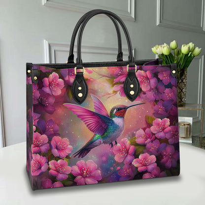 Shineful Leather Bag Blossom Hummingbird