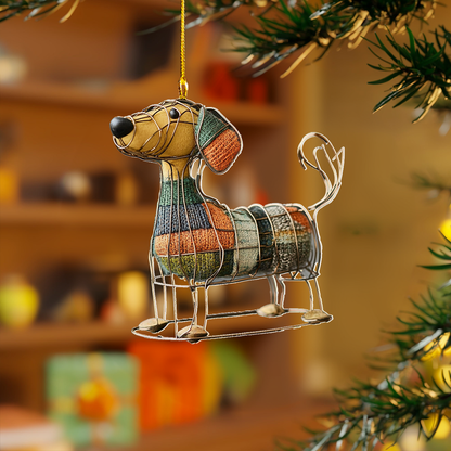 Shineful 2D Acrylic Ornament - Dashing Dachshund Delight