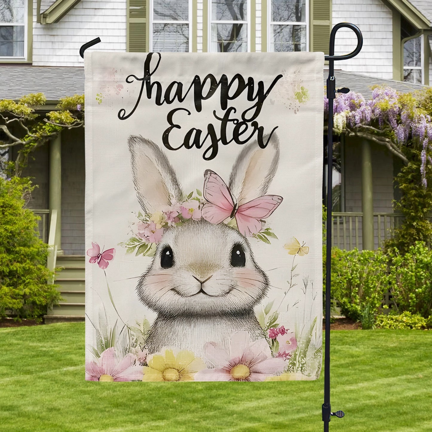 Shineful Garden Flag 12" x 18" Bunny Sunshine Hopper