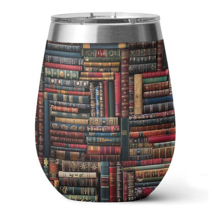 Shineful Wine Tumbler Vintage Books