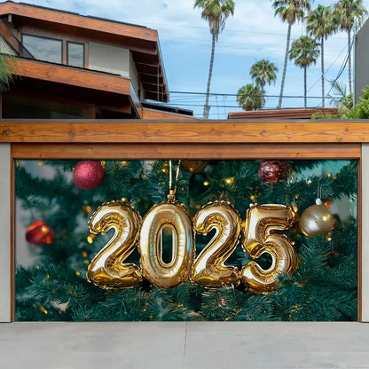 Shineful Garage Door Banner Decoration - Shineful 2025 Christmas Sparkle Balloon