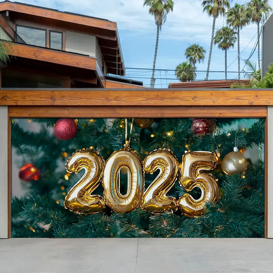 Shineful Garage Door Banner Decoration - Shineful 2025 Christmas Sparkle Balloon