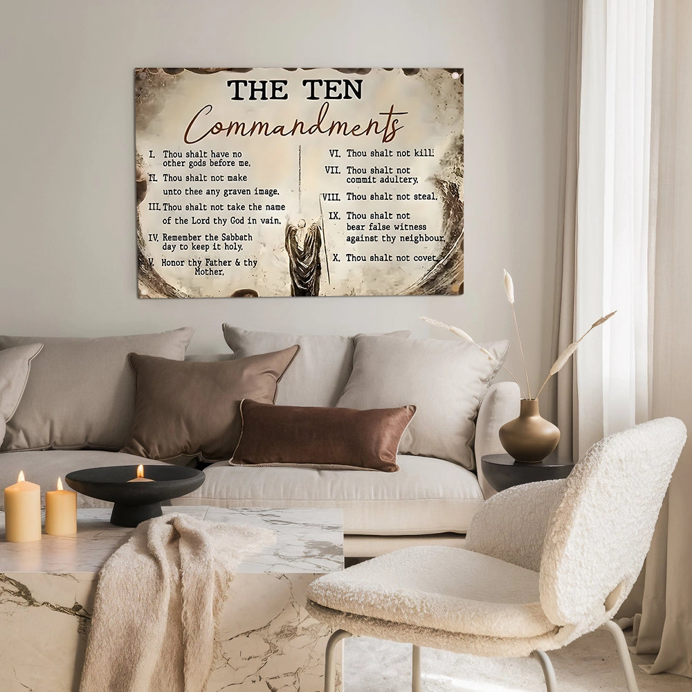 Shineful 2D Metal Sign Holy Commandments