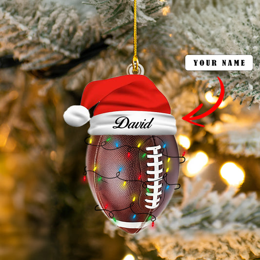 Glänzendes personalisiertes 2D-Acryl-Ornament – ​​Sportball-Weihnachtsornament-Kollektion 