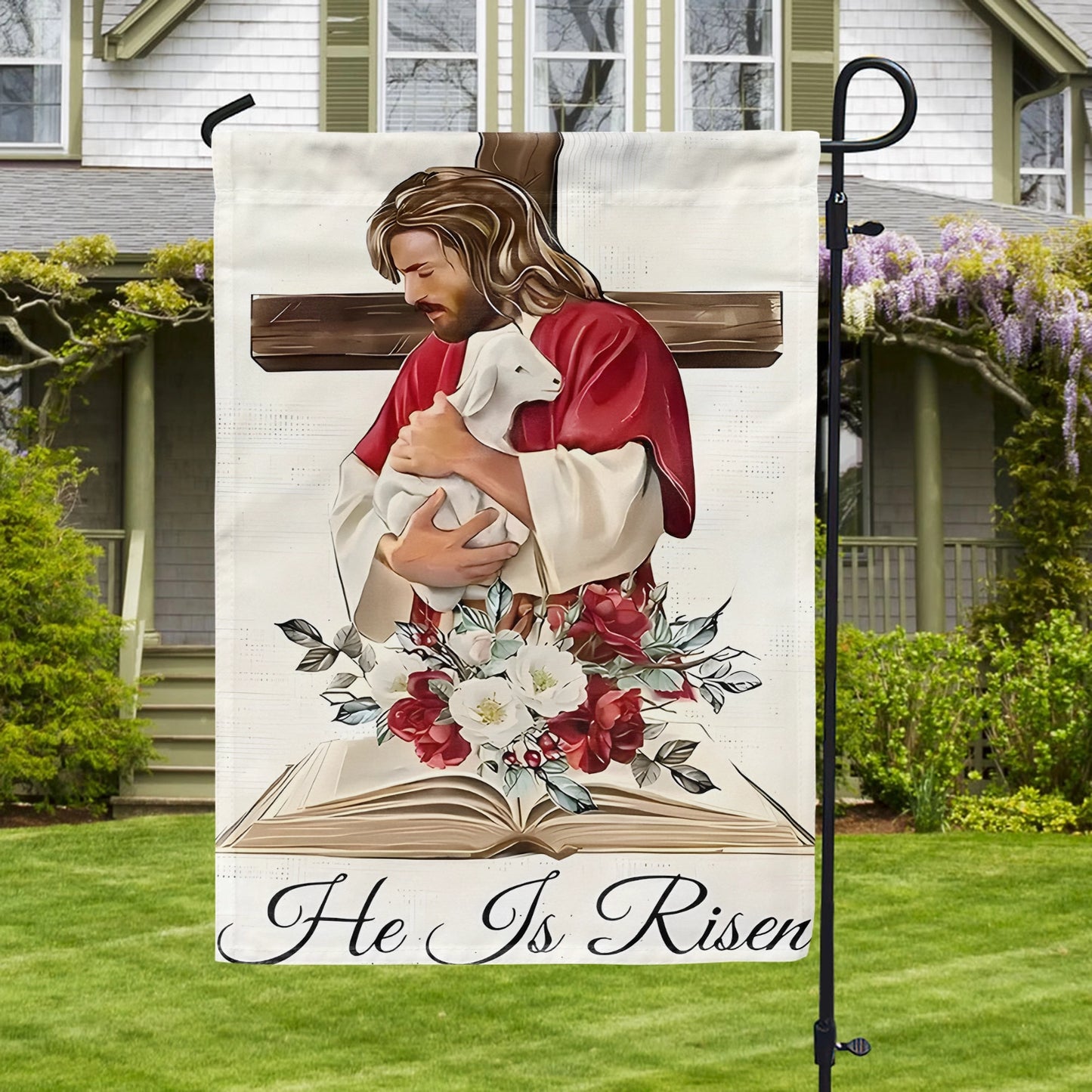 Shineful Garden Flag 12" x 18" Blessings of the Cross