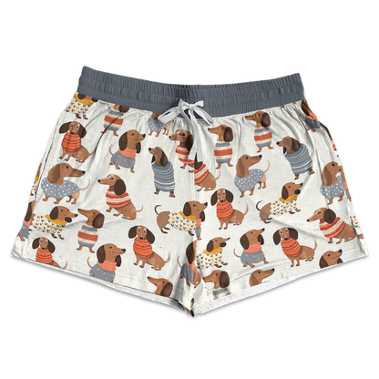 Shineful Pajama Shorts Dachshund Cuteness Overload