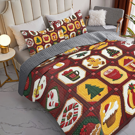 Shineful All Season Quilt 3-Piece Set - Ginger Christmas