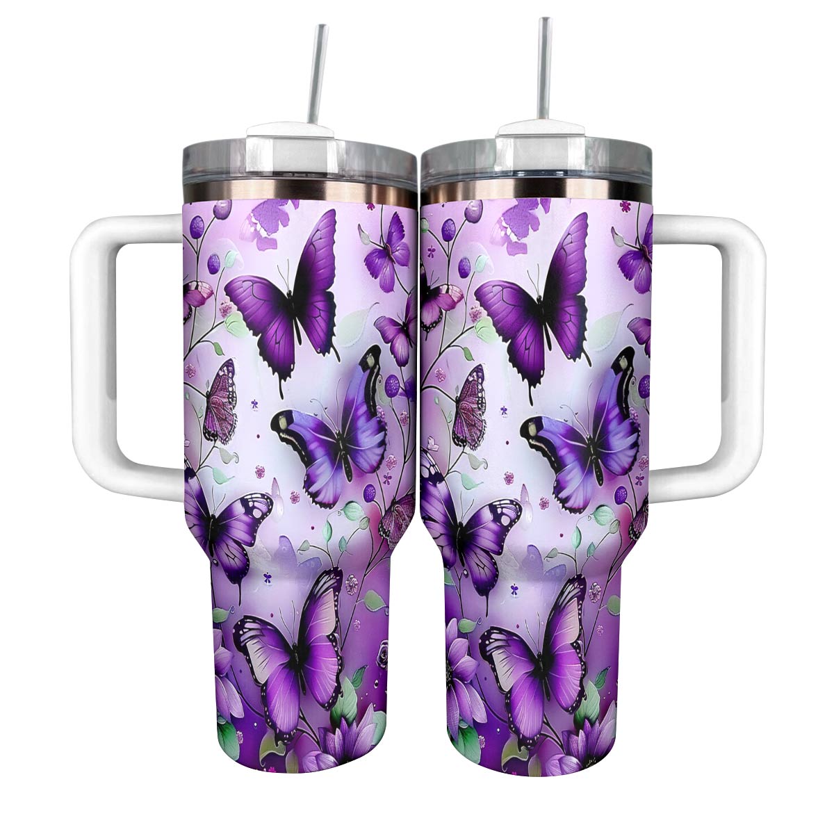 Shineful Tumbler Purple Splendid Butterflies