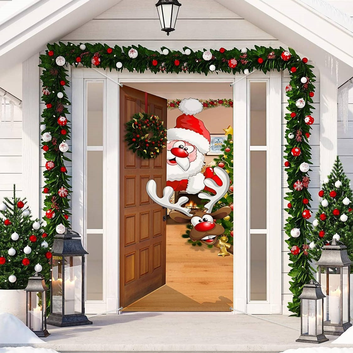 Shineful Door Cover Santa's Secret