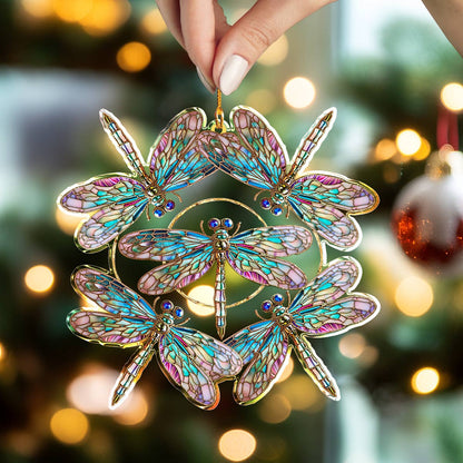 Shineful 2D Acrylic Ornament Stained Glass Dragonfly