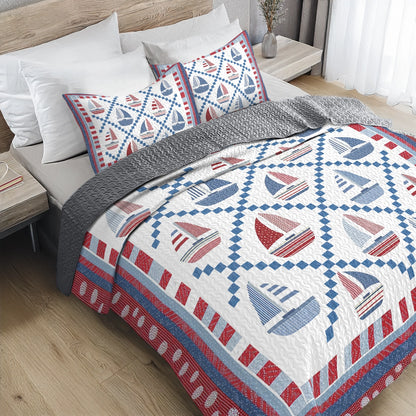 Shineful All Season Quilt 3-Piece Set - Sailing Nautical Breeze