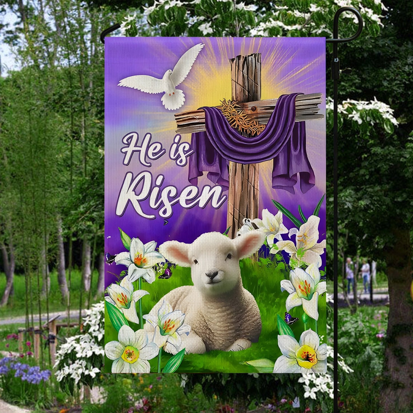 Shineful Garden Flag 12" x 18" Risen in Glory