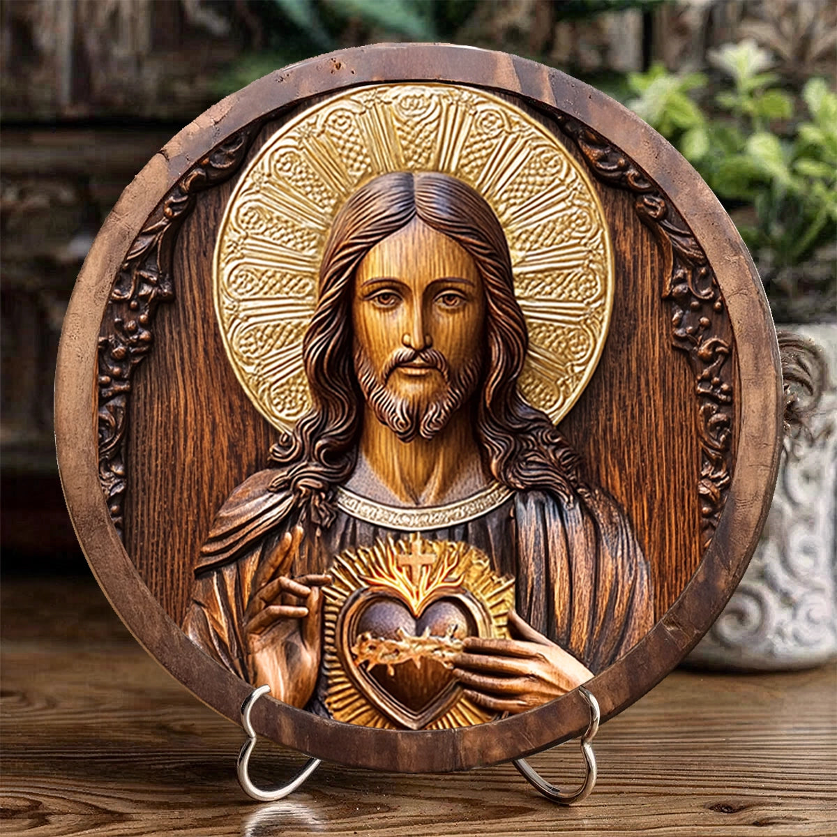 Shineful 2D Wooden Plaque, Hanging Decor, Door Sign - Easter God Blessing