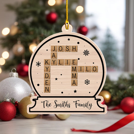 Shinefu Acrylic Ornament Personalized Family Word Puzzle