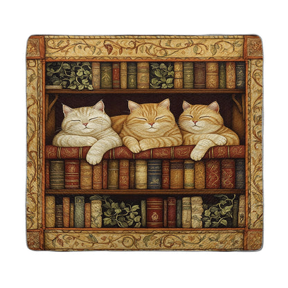 Shineful All Season Quilt 3-Piece Set - Books and Cats Comfort