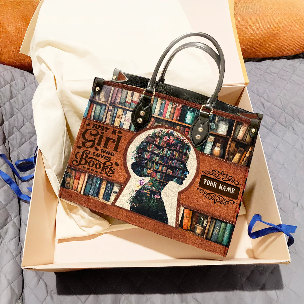 Shineful Leather Bag Personalized Bookworm’s Dream