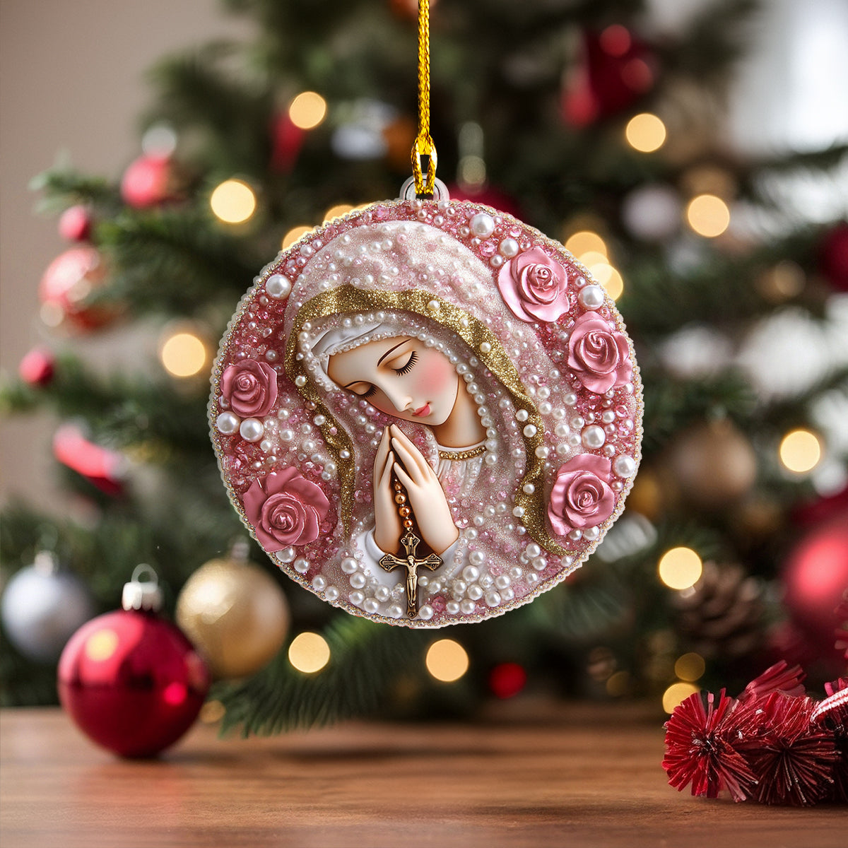 Shineful 2D Acrylic Ornament Our Lady Of The Rosary