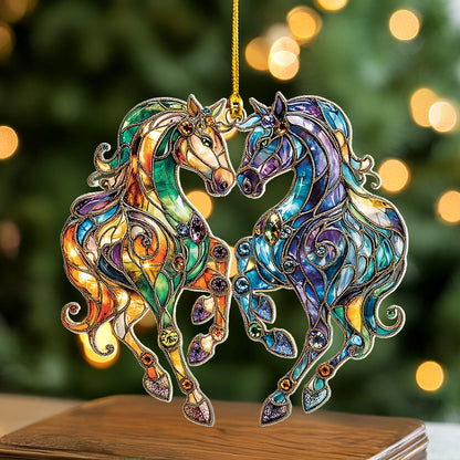 Shineful 2D Acrylic Ornament - Enchanted Horse Duo