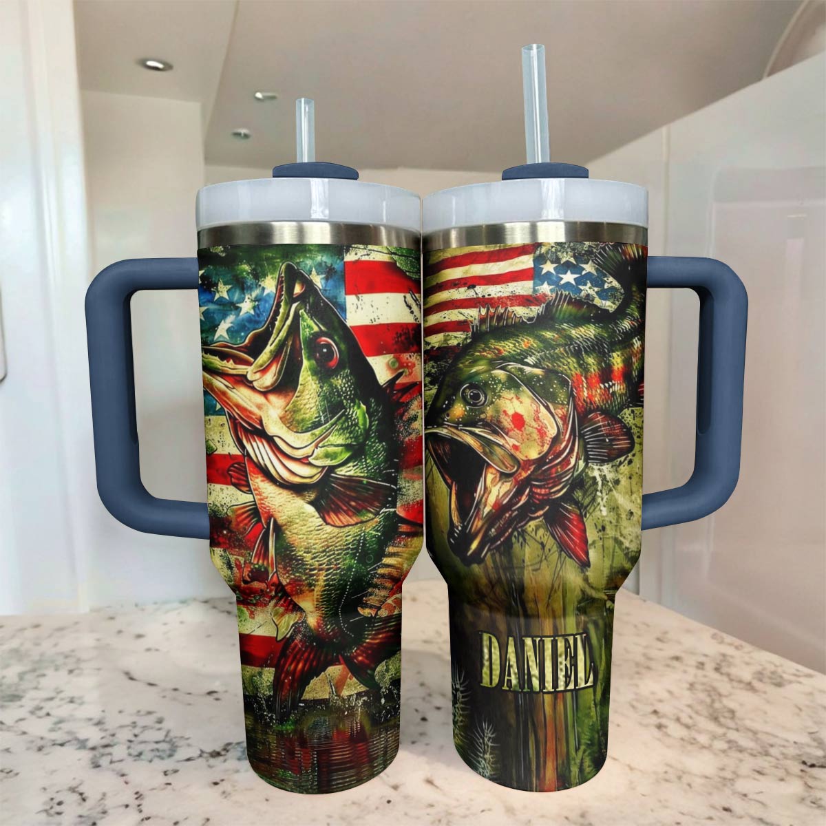 Shineful Tumbler personalisiert wunderschöne Angelflagge amerikanisch