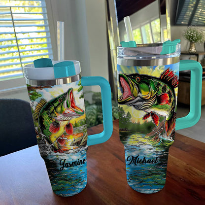 Shineful Tumbler Personalized I love Fishing