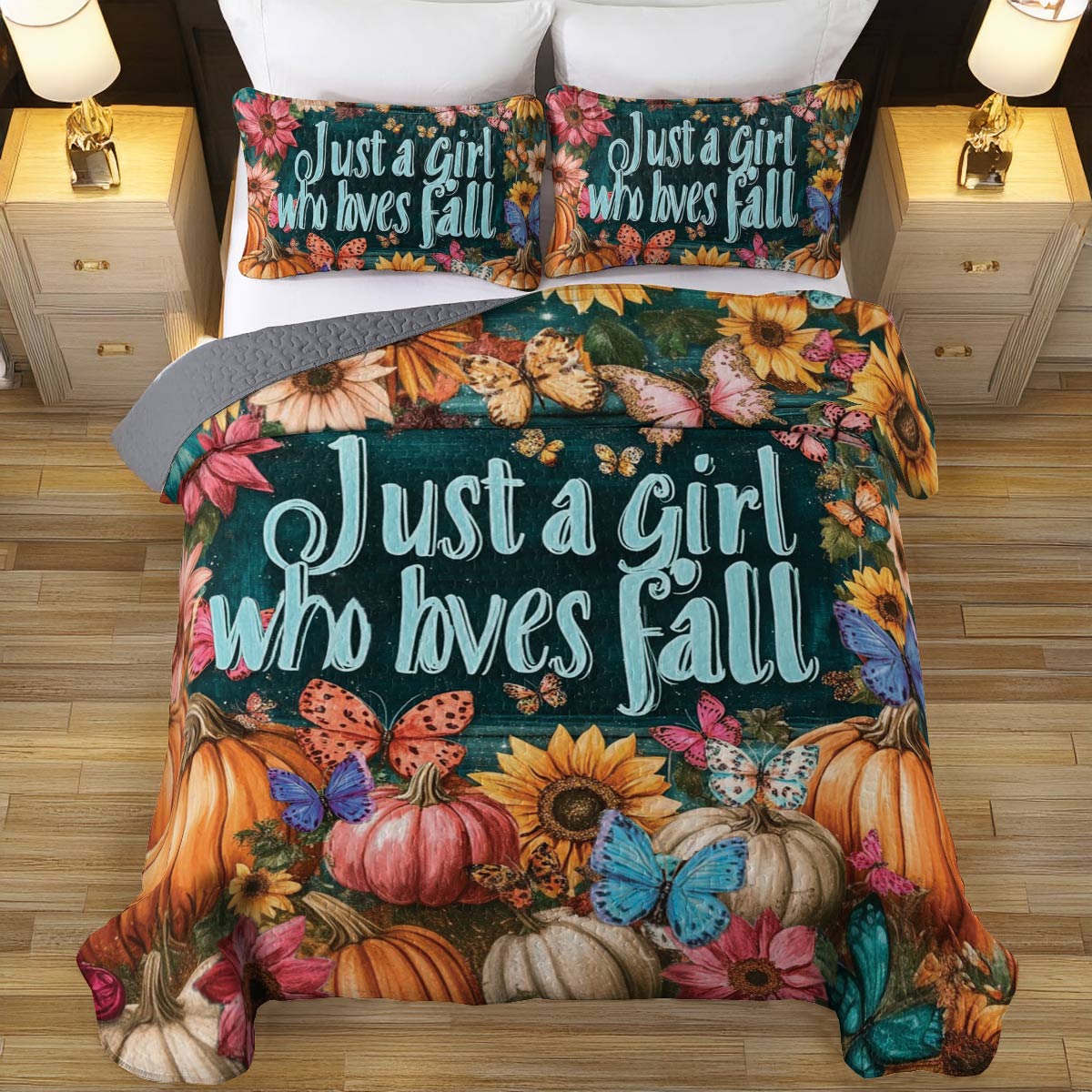 Shineful All Season Quilt 3-Piece Set Fall in Love