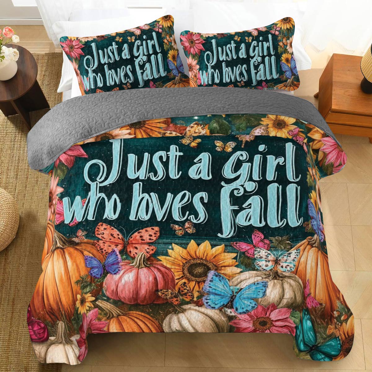 Shineful All Season Quilt 3-Piece Set Fall in Love