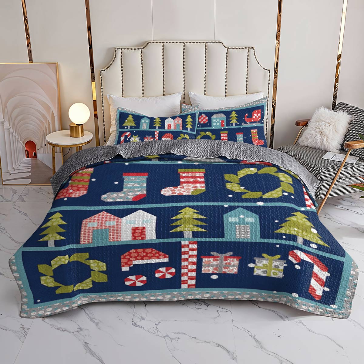 Shineful All Season Quilt 3-Piece Set Christmas Dreams