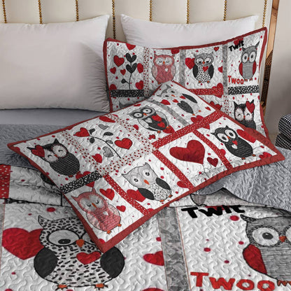 Shineful All Season Quilt 3-Piece Set Lovely Owls